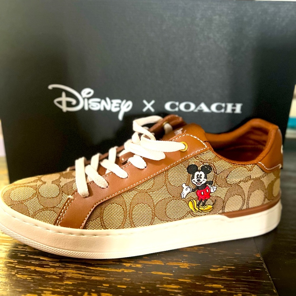 Disney X Coach  Signature Jacquard With Mickey Mouse